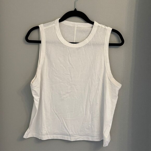Lululemon Classic-Fit Cotton-Blend Tank Top - Size 12 - White - Picture 1 of 3